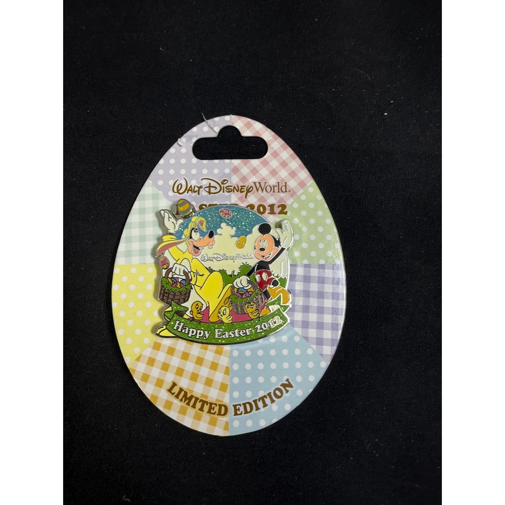 Disney Trading Pin OS Multicolor New Happy Easter 2012 Mickey Goofy WDW LE
